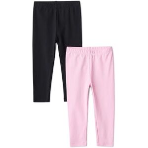 Amazon Essentials Girls' Girls Leggings 2 Pack, Black/Pink, 3T Amazon Essentials Girls' Girls Leggings 2 Pack, Black/Pink, 3T