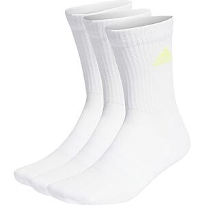 adidas Unisex Cushioned Crew Socks 3 Pairs, White / Lucid Cyan / Lucid Lemon / Lucid Pink, 13-14.5 adidas Unisex Cushioned Crew Socks 3 Pairs, White / Lucid Cyan / Lucid Lemon / Lucid Pink, 13-14.5