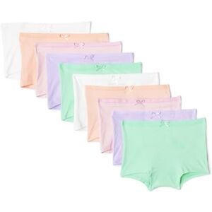 Amazon Essentials Girls' Cotton Jersey Boxer Brief Pants, Pack of 10, Pastels, 8-9 Years Amazon Essentials Girls' Cotton Jersey Boxer Brief Pants, Pack of 10, Pastels, 8-9 Years