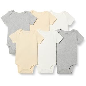 Amazon Essentials Unisex Babies' Short-Sleeve Bodysuits, Baby Vests, Pack of 6, Neutrals, Premature Amazon Essentials Unisex Babies' Short-Sleeve Bodysuits, Baby Vests, Pack of 6, Neutrals, Premature