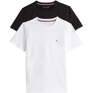 Tommy Hilfiger Kids’ Unisex 2 Pack Short Sleeve Round Neck T-Shirts, White (White/Black), 4-5 Years Tommy Hilfiger Kids’ Unisex 2 Pack Short Sleeve Round Neck T-Shirts, White (White/Black), 4-5 Years