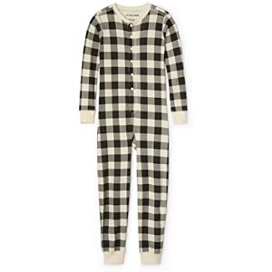 Little Blue House by Hatley Union Suit Pajama Set, Cream Plaid, 3-6 Months Little Blue House by Hatley Union Suit Pajama Set, Cream Plaid, 3-6 Months