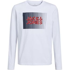 JACK & JONES Junior Boy's Jjecorp Logo Tee Play LS O-Neck Noos Jnr T-Shirt, White, 12 Years JACK & JONES Junior Boy's Jjecorp Logo Tee Play LS O-Neck Noos Jnr T-Shirt, White, 12 Years