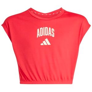 adidas Girl's Seasonals Collegiate Typography T-Shirt, Pure Ruby/Off White, 14-15 Years adidas Girl's Seasonals Collegiate Typography T-Shirt, Pure Ruby/Off White, 14-15 Years