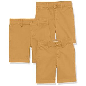 Amazon Essentials Boys' Uniform Woven Flat-Front Shorts (Wrinkle-Resistant), Pack of 3, Dark Khaki Brown, 10 Years Amazon Essentials Boys' Uniform Woven Flat-Front Shorts (Wrinkle-Resistant), Pack of 3, Dark Khaki Brown, 10 Years