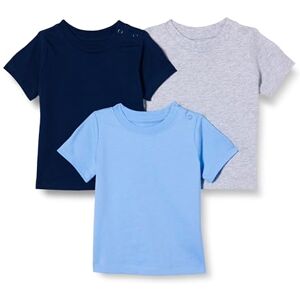 Amazon Essentials Unisex Kids' Short-Sleeved T-Shirts, Pack of 3, Blue/Navy/Medium Grey Heather, 2 Years Amazon Essentials Unisex Kids' Short-Sleeved T-Shirts, Pack of 3, Blue/Navy/Medium Grey Heather, 2 Years