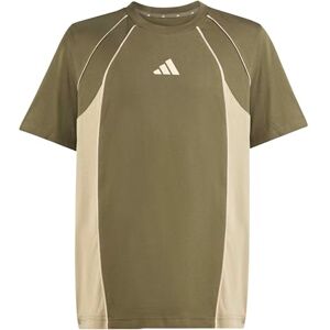 adidas Unisex Kids Color Block T-Shirt, Olive strata/Wonder Cargo/Crystal Linen, 7-8 Years adidas Unisex Kids Color Block T-Shirt, Olive strata/Wonder Cargo/Crystal Linen, 7-8 Years