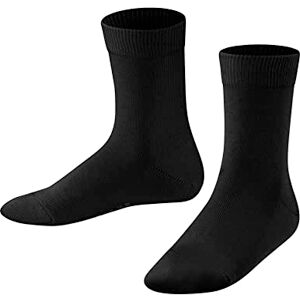 FALKE Unisex Kids Family K So Sustainable Cotton Plain 1 Pair Socks, Black 3000, 5.5-8 FALKE Unisex Kids Family K So Sustainable Cotton Plain 1 Pair Socks, Black 3000, 5.5-8