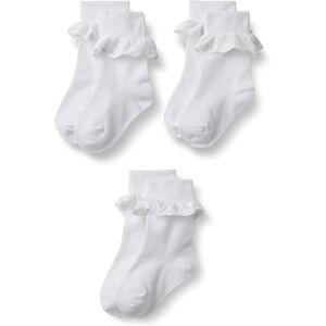 Amazon Essentials Girls' Ankle Frilly School Socks with Eyelet Lace Ruffle, Fold-Over Cuff, Pack of 3, White, M (4-8 Years) Amazon Essentials Girls' Ankle Frilly School Socks with Eyelet Lace Ruffle, Fold-Over Cuff, Pack of 3, White, M (4-8 Years)