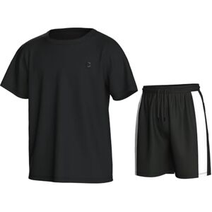 Essenclo Boys Athletic Shorts and Performance T-Shirt Crew Neck Boy Clothes Set, Summer Kids Outfit Size 3-16 (2 Pcs Set) E1002 Black White 9-10 Essenclo Boys Athletic Shorts and Performance T-Shirt Crew Neck Boy Clothes Set, Summer Kids Outfit Size 3-16 (2 Pcs Set) E1002 Black White 9-10