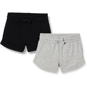 Amazon Essentials Girls' Sweat Shorts, Pack of 2, Black/Light Grey Heather, 5 Years Amazon Essentials Girls' Sweat Shorts, Pack of 2, Black/Light Grey Heather, 5 Years