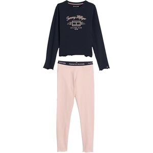 Tommy Hilfiger Girls’ Long Sleeve Leggings Pyjama Set, Multicolor (Soft Rose/Desert Sky), 14-16 Years Tommy Hilfiger Girls’ Long Sleeve Leggings Pyjama Set, Multicolor (Soft Rose/Desert Sky), 14-16 Years