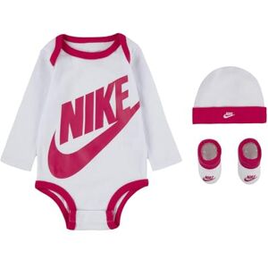 Nike Baby Bodysuit, Hat and Booties Set Size 6-12M (Rush Pink) Nike Baby Bodysuit, Hat and Booties Set Size 6-12M (Rush Pink)