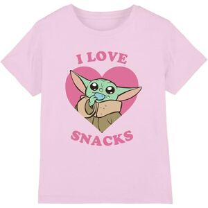 Star Wars The Mandalorian Grogu I Love Snacks Girls T Shirt, Light Pink, 5-6 Years Star Wars The Mandalorian Grogu I Love Snacks Girls T Shirt, Light Pink, 5-6 Years