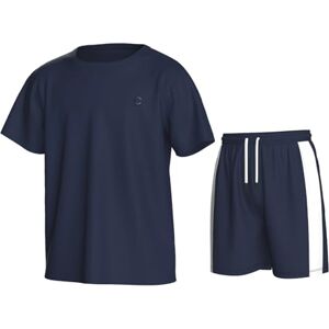 Essenclo Boys Athletic Shorts and Performance T-Shirt Crew Neck Boy Clothes Set, Summer Kids Outfit Size 3-16 (2 Pcs Set) E1002 Navy 11-12 Essenclo Boys Athletic Shorts and Performance T-Shirt Crew Neck Boy Clothes Set, Summer Kids Outfit Size 3-16 (2 Pcs Set) E1002 Navy 11-12