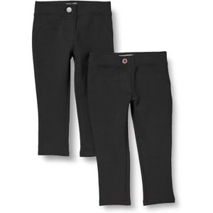 Amazon Essentials Girls' Uniform Slim-fit Ponte Knit Trousers, Pack of 2, Black, 2 Years Amazon Essentials Girls' Uniform Slim-fit Ponte Knit Trousers, Pack of 2, Black, 2 Years