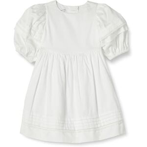 Amazon Essentials Girls' 100% Cotton Puff-Sleeve Fit & Flare Dress, White, 8 Years Amazon Essentials Girls' 100% Cotton Puff-Sleeve Fit & Flare Dress, White, 8 Years