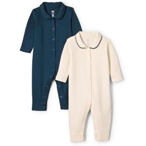Amazon Essentials x Sofia Grainge Unisex Babies' Footless Sleepsuit, Pack of 2, Ivory/Navy, Premature Amazon Essentials x Sofia Grainge Unisex Babies' Footless Sleepsuit, Pack of 2, Ivory/Navy, Premature