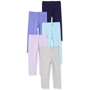 Amazon Essentials Girls' Leggings, Pack of 5, Aqua Blue/Grey/Lilac/Navy/Purple, 4 Years Amazon Essentials Girls' Leggings, Pack of 5, Aqua Blue/Grey/Lilac/Navy/Purple, 4 Years
