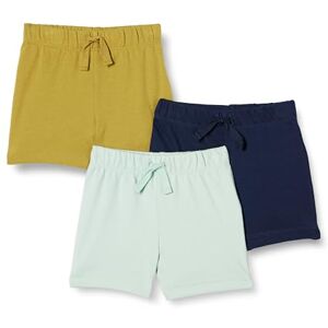 Amazon Essentials Unisex Babies' Cotton Pull-On Shorts, Pack of 3, Navy/Olive/Pale Mint Green, 0-3 Months Amazon Essentials Unisex Babies' Cotton Pull-On Shorts, Pack of 3, Navy/Olive/Pale Mint Green, 0-3 Months