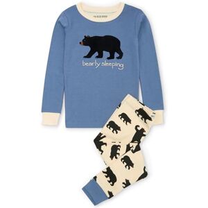 Little Blue House Hatley Unisex Bear Family Pajamas Pajama Set, Kid's Long Sleeve Pajama Set Black Bear on Blue Bearly Sleeping, 8 Years Little Blue House Hatley Unisex Bear Family Pajamas Pajama Set, Kid's Long Sleeve Pajama Set Black Bear on Blue Bearly Sleeping, 8 Years