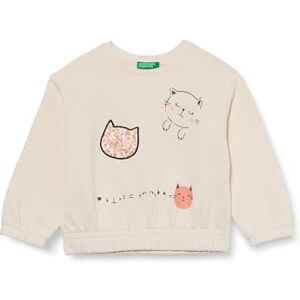 United Colors of Benetton Girls Maglia G/C M/L 3j68g10fe Hooded Sweatshirt, Bianco, UK United Colors of Benetton Girls Maglia G/C M/L 3j68g10fe Hooded Sweatshirt, Bianco, UK