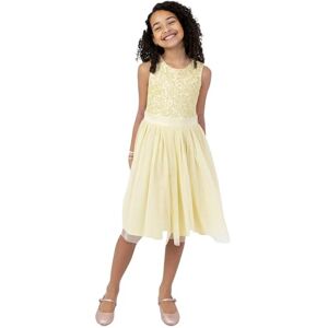 Maya Deluxe Girl's Midi Dress Sequins Embellished Party Tutu Bridesmaids Wedding with Belt Bow, Lemon, 3 Years Maya Deluxe Girl's Midi Dress Sequins Embellished Party Tutu Bridesmaids Wedding with Belt Bow, Lemon, 3 Years