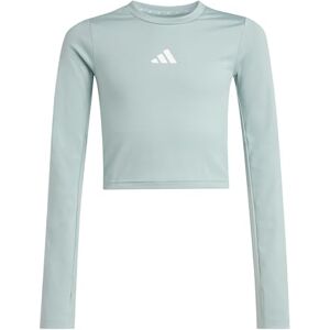 adidas Girl's Techfit Longsleeve TEE, Wonder Sage/White, 5-6 Years adidas Girl's Techfit Longsleeve TEE, Wonder Sage/White, 5-6 Years