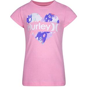 Hurley Girl's Hrlg Split Heart Tee T-Shirt, Pink Flamingo Heather, 5 Years Hurley Girl's Hrlg Split Heart Tee T-Shirt, Pink Flamingo Heather, 5 Years