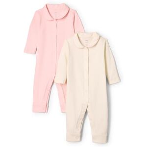 Amazon Essentials x Sofia Grainge Unisex Babies' Footless Sleepsuit, Pack of 2, Ivory/Pink, Premature Amazon Essentials x Sofia Grainge Unisex Babies' Footless Sleepsuit, Pack of 2, Ivory/Pink, Premature