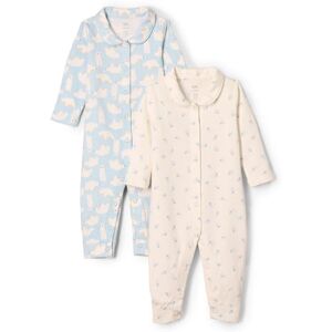 Amazon Essentials x Sofia Grainge Unisex Babies' Footless Sleepsuit, Pack of 2, Blue Bunny Bear, 0 Months Amazon Essentials x Sofia Grainge Unisex Babies' Footless Sleepsuit, Pack of 2, Blue Bunny Bear, 0 Months