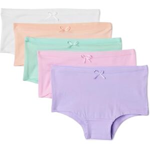 Amazon Essentials Girls' Cotton Jersey Boyshort Underwear, Pastels, 14 Amazon Essentials Girls' Cotton Jersey Boyshort Underwear, Pastels, 14