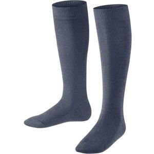 FALKE Unisex Kids Family K Kh Sustainable Cotton Long Plain 1 Pair Knee-High Socks, Blue Dark Melange 6688, 3-5 FALKE Unisex Kids Family K Kh Sustainable Cotton Long Plain 1 Pair Knee-High Socks, Blue Dark Melange 6688, 3-5