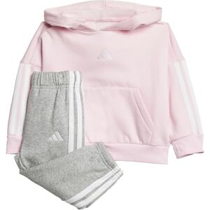 adidas Unisex Baby Essentials Hooded Jogger Track Suit, clear pink/white, 18-24 Months adidas Unisex Baby Essentials Hooded Jogger Track Suit, clear pink/white, 18-24 Months