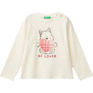 United Colors of Benetton T-Shirt M/L 3P4ZG10FV Short Sleeve T-Shirt, Bianco United Colors of Benetton T-Shirt M/L 3P4ZG10FV Short Sleeve T-Shirt, Bianco