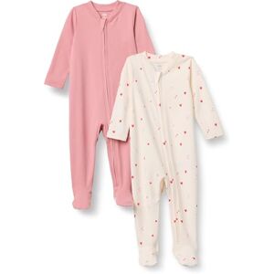 Amazon Essentials x Sofia Grainge Unisex Babies' Cotton Footed Sleepsuit, Pack of 2, Blush/Multi Hearts, 0-3 Months Amazon Essentials x Sofia Grainge Unisex Babies' Cotton Footed Sleepsuit, Pack of 2, Blush/Multi Hearts, 0-3 Months