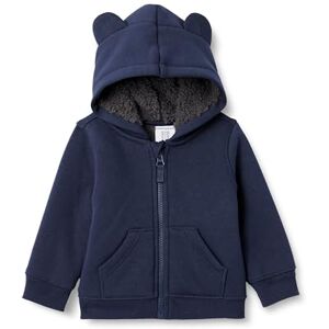 Amazon Essentials Unisex Babies' Sherpa Lined Full Zip Hoodie, Navy, 3-6 Months Amazon Essentials Unisex Babies' Sherpa Lined Full Zip Hoodie, Navy, 3-6 Months
