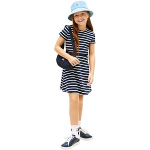 Tommy Hilfiger Girl's Essential Punto Skater Dress Ss KG0KG09149 Dresses, Blue (Dark Night Navy Stripes), 3 Years Tommy Hilfiger Girl's Essential Punto Skater Dress Ss KG0KG09149 Dresses, Blue (Dark Night Navy Stripes), 3 Years