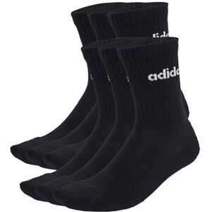 adidas Unisex Linear Crew Socks Cushioned Socks 6 Pair Pack, Black/White, 6.5-8 adidas Unisex Linear Crew Socks Cushioned Socks 6 Pair Pack, Black/White, 6.5-8