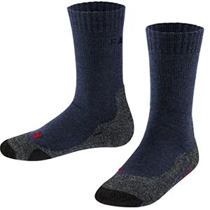 FALKE Unisex Kids TK2 K So Wool Thick Anti-Blister 1 Pair Hiking Socks, Blue Dark 6680, 3-5 FALKE Unisex Kids TK2 K So Wool Thick Anti-Blister 1 Pair Hiking Socks, Blue Dark 6680, 3-5