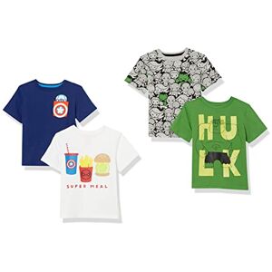 Amazon Essentials Disney Marvel Star Wars Boys' Short-sleeved T-shirt Tops (Previously Spotted Zebra), Pack of 4, Marvel Hulk, 5 Years Amazon Essentials Disney Marvel Star Wars Boys' Short-sleeved T-shirt Tops (Previously Spotted Zebra), Pack of 4, Marvel Hulk, 5 Years