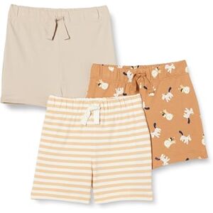 Amazon Essentials Unisex Kids' Cotton Pull-On Shorts, Pack of 3, Lion and Pony/Stripes/Taupe, 3 Years Amazon Essentials Unisex Kids' Cotton Pull-On Shorts, Pack of 3, Lion and Pony/Stripes/Taupe, 3 Years