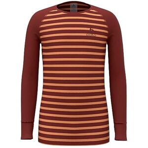 Odlo Kids Functional long-sleeve shirt with stripe print ACTIVE WARM ECO, spiced apple live wire, 80 Odlo Kids Functional long-sleeve shirt with stripe print ACTIVE WARM ECO, spiced apple live wire, 80