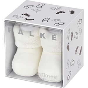 FALKE Unisex Baby Erstling B So Cotton Plain 1 Pair Socks, White Off-White 2040, 1-6 months FALKE Unisex Baby Erstling B So Cotton Plain 1 Pair Socks, White Off-White 2040, 1-6 months