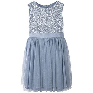 Maya Deluxe Girl's Midi for Girls Sequins Embellished Party Tutu Bridesmaids Wedding With Belt Bow Dress, Dusty Blue, 5-6 Years UK Maya Deluxe Girl's Midi for Girls Sequins Embellished Party Tutu Bridesmaids Wedding With Belt Bow Dress, Dusty Blue, 5-6 Years UK