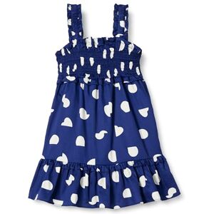 Amazon Essentials Girls' 100% Cotton Smocked Tank Dress, Navy Abstract Dots, 2 Years Amazon Essentials Girls' 100% Cotton Smocked Tank Dress, Navy Abstract Dots, 2 Years
