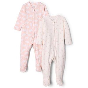 Amazon Essentials x Sofia Grainge Unisex Babies' Cotton Footed Sleepsuit, Pack of 2, Pink Bunny Bear, 0-3 Months Amazon Essentials x Sofia Grainge Unisex Babies' Cotton Footed Sleepsuit, Pack of 2, Pink Bunny Bear, 0-3 Months