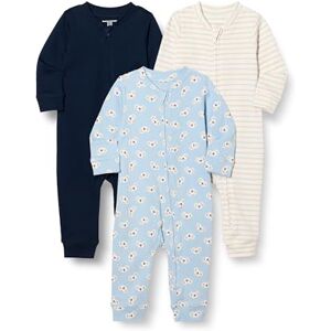 Amazon Essentials Unisex Babies' Cotton Zip-Front Footless Sleepsuit, Pack of 3, Navy/Stripe/Koala, Newborn Amazon Essentials Unisex Babies' Cotton Zip-Front Footless Sleepsuit, Pack of 3, Navy/Stripe/Koala, Newborn