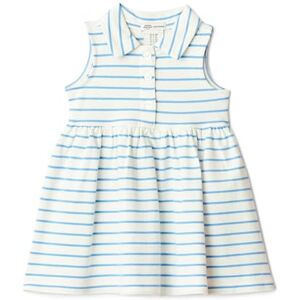 Amazon Essentials x Sofia Grainge Baby Girls' Cotton Pique Sleeveless Dress, Blue Uneven Thin Stripe, 6-9 Months Amazon Essentials x Sofia Grainge Baby Girls' Cotton Pique Sleeveless Dress, Blue Uneven Thin Stripe, 6-9 Months