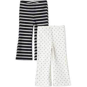Amazon Essentials Girls' Slim-Fit Flare Knit Legging, Dots/Uneven Stripe, 3T Amazon Essentials Girls' Slim-Fit Flare Knit Legging, Dots/Uneven Stripe, 3T